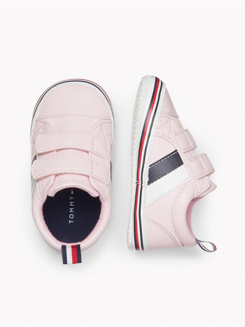 Lány Tommy Hilfiger Babies' Signature Stripe Tornacipő Rózsaszín | HU 1988ZUT